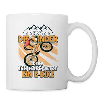 Ich habe jetzt ein E-Bike Pedelec E-Bike - Tasse - Weiß - Rechts