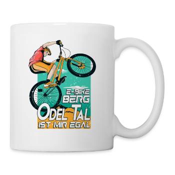 E-Bike Berg oder Tal ist mir egal Pedelec E-Bike - Tasse - Weiß - Rechts