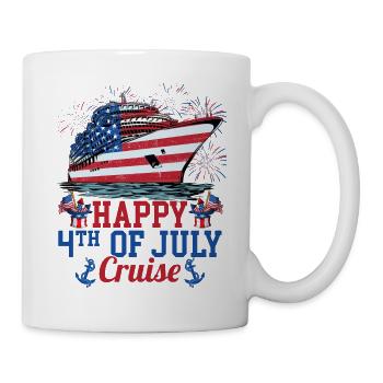 Happy 4th Of July Cruising USA Flag - Mug - white - Right
