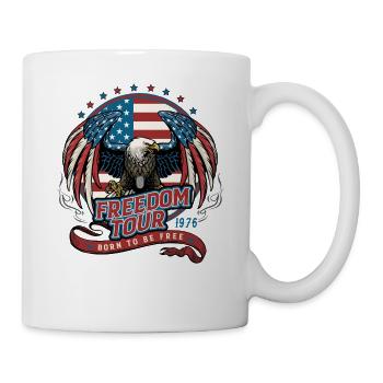 Freedom Tour 1776 Vintage Style Fourth Of July - Tasse - Weiß - Rechts