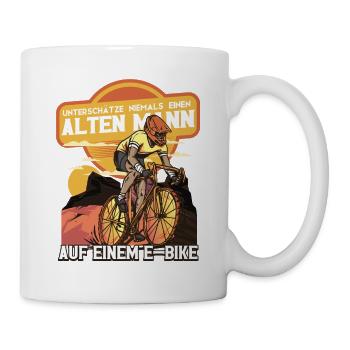 Unterschätze niemals einen alten Mann Pedelec - Tasse - Weiß - Rechts
