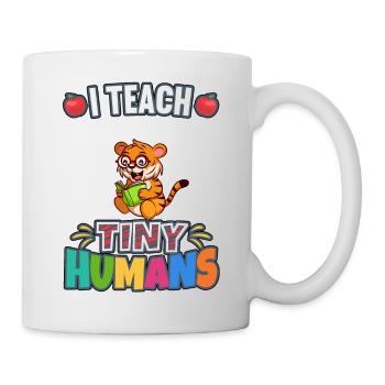 J’enseigne à Tiny Humans enseignant à l’école primaire - Mug blanc - blanc - Droite