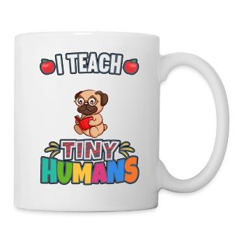 J’enseigne à Tiny Humans enseignant à l’école primaire - Mug blanc - blanc - Droite