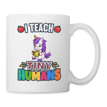 J’enseigne à Tiny Humans enseignant à l’école primaire - Mug blanc - blanc - Droite