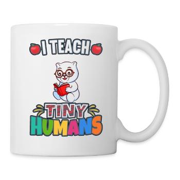 J’enseigne à Tiny Humans enseignant à l’école primaire - Mug blanc - blanc - Droite