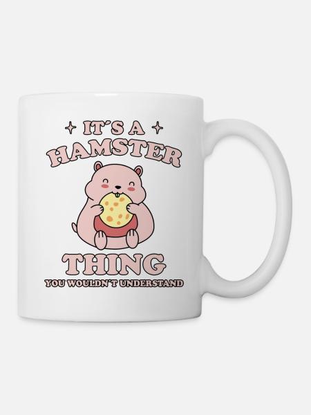 Hamster Spruch Kekse Lustige Zwerghamster Geschenk - Tasse - Weiß