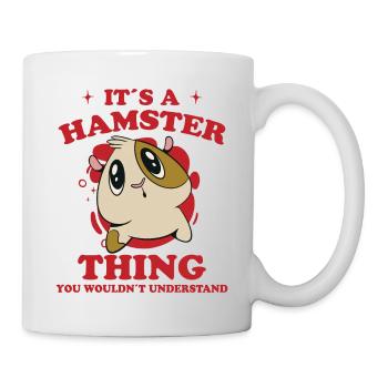 Hamster disant amusant drôle cadeau de hamster nain - Mug blanc - blanc - Droite