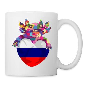 Russia Flag Vintage Russian Flag Used Look - Mug - white - Right