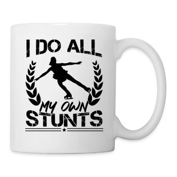 I Do All My Own Stunts Funny Figure Skating - Mug - white - Right