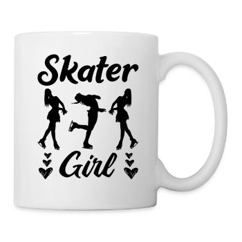 Skater Girl Drôle de patinage sur glace - Mug blanc - blanc - Droite