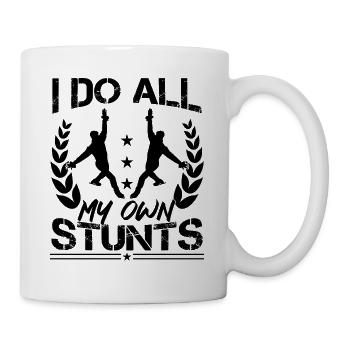 I Do All My Own Stunts Funny Figure Skating - Mug - white - Right