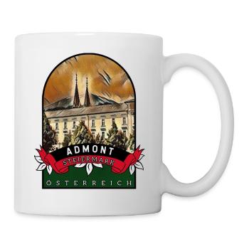 Admont Steiermark Österreich Souvenir - Tasse - Weiß - Rechts