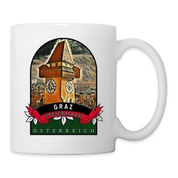 Graz Steiermark Österreich Souvenir - Tasse - Weiß - Rechts