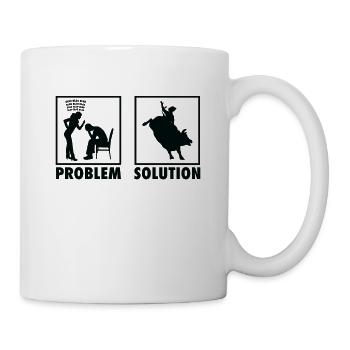 Bull riding Bull rider Rodeo Statement Problem - Mug - white - Right