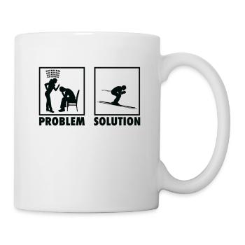 Skiing Skiers Statement Problem Solution. - Tasse - Weiß - Rechts