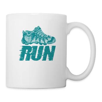 Sports Shoe Run Funny Running Sprint Jogging - Mug - white - Right