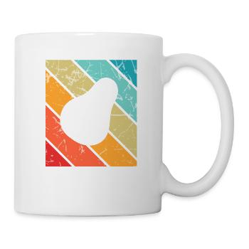 Avocado Vegan Lover Retro Veggie Diet Gift idea - Tasse - Weiß - Rechts
