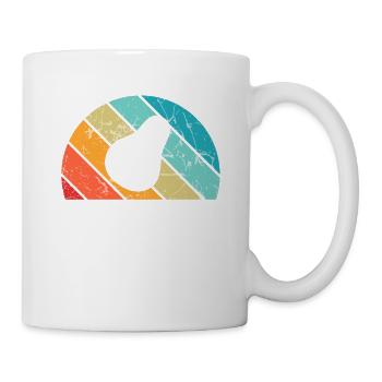 Avocado Vegan Lover Retro Veggie Diet Gift idea - Tasse - Weiß - Rechts