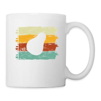 Avocado Vegan Lover Retro Veggie Diet Gift idea - Tasse - Weiß - Rechts