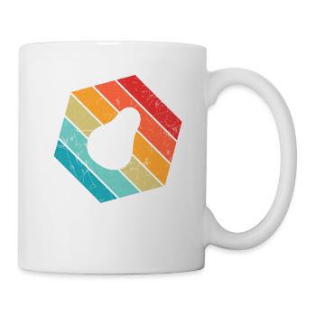 Avocado Vegan Lover Retro Veggie Diet Gift idea - Tasse - Weiß - Rechts