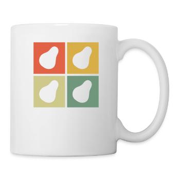 Birne Obst Frucht Birnen Garten Retro Geschenk - Tasse - Weiß - Rechts