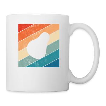 Avocado Vegan Lover Retro Veggie Diet Gift idea - Tasse - Weiß - Rechts