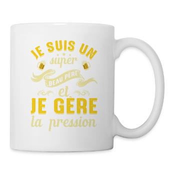 Super Beau-père Papa Idée Cadeau Fête Des Pères - Mug blanc - blanc - Droite