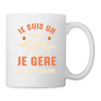 Super Beau-père Papa Idée Cadeau Fête Des Pères - Mug blanc - blanc - Droite