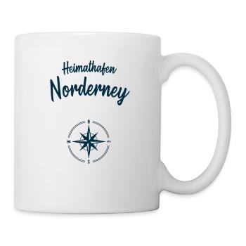 Heimathafen Norderney Nordsee Segeln - Tasse - Weiß - Rechts