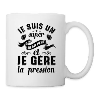 Super Beau-père Papa Idée Cadeau Fête Des Pères - Mug blanc - blanc - Droite