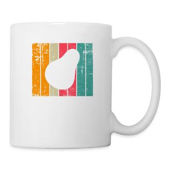 Avocado Vegan Lover Retro Veggie Diet Gift idea - Tasse - Weiß - Rechts
