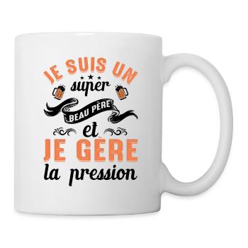 Super Beau-père Papa Idée Cadeau Fête Des Pères - Mug blanc - blanc - Droite