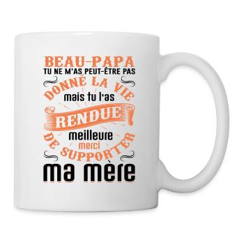 Beau-père Beau Papa Beaupère Beau-papa Amour Bonus - Mug blanc - blanc - Droite