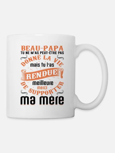 Beau-père Beau Papa Beaupère Beau-papa Amour Bonus - Mug blanc - blanc