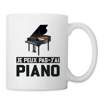 Je Peux Pas J'ai Piano Idée Cadeau Anniversaire - Mug blanc - blanc - Droite