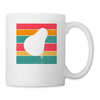 Avocado Vegan Lover Retro Veggie Diet Gift idea - Tasse - Weiß - Rechts