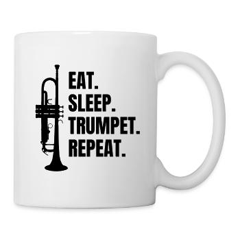 Trumpet Music Saying Instrument of funny musicians - Mug - white - Right