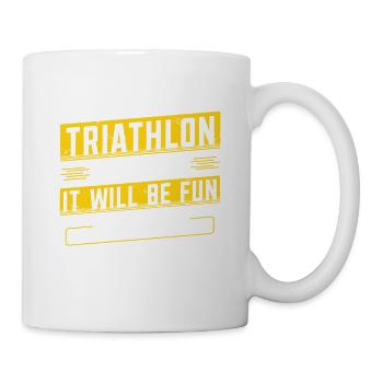 Am Triathlon Teilnehmen Sie Sagten Athlet - Tasse - Weiß - Rechts