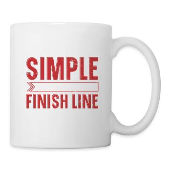 L’objectif est simplement le premier à la ligne d’arrivée - Mug blanc - blanc - Droite