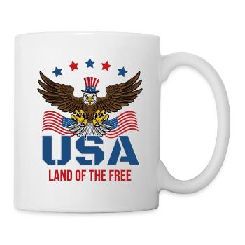 US-Land der Freien - Tasse - Weiß - Rechts