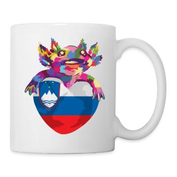 Slowenien Flagge Balkan Slowenische Fahne Vintage - Tasse - Weiß - Rechts
