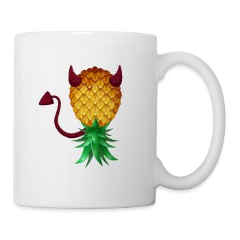 Swinger Upside Down Bad Pineapple Devil Horn - Mug - white - Right