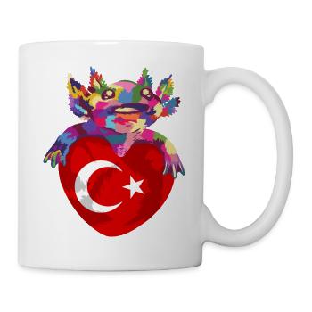 Turkey Flag Used Look Turkish Flag Vintage - Mug - white - Right