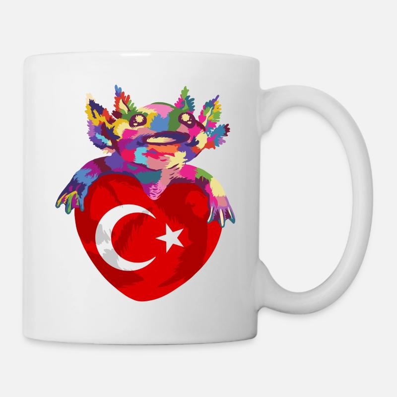 Turkey Flag Used Look Turkish Flag Vintage - Mug - white