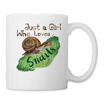 Juste une fille qui aime les escargots une citation pour les filles - Mug blanc - blanc - Droite