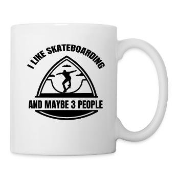 Skateboard Longboard Skater Sakten Skateboarding - Mug blanc - blanc - Droite