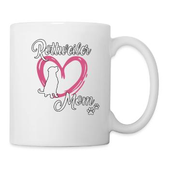 Rottweiler Mom süßes Rottweiler Frauchen Gassi - Tasse - Weiß - Rechts