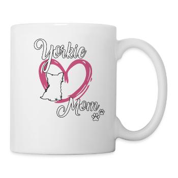 Yorkie Mom Hundehalterin süßes Yorkshire Terrier - Tasse - Weiß - Rechts