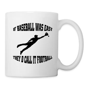 Baseball Geschenk Baseballspiel Baseballliebhaber - Tasse - Weiß - Rechts