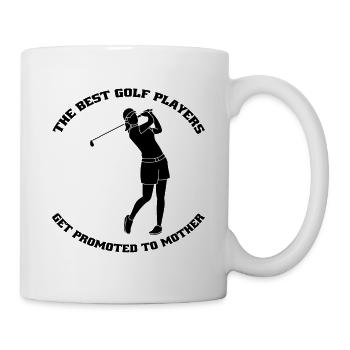 Golf Mutter Golfball Golfschläger Golfspielerin - Tasse - Weiß - Rechts